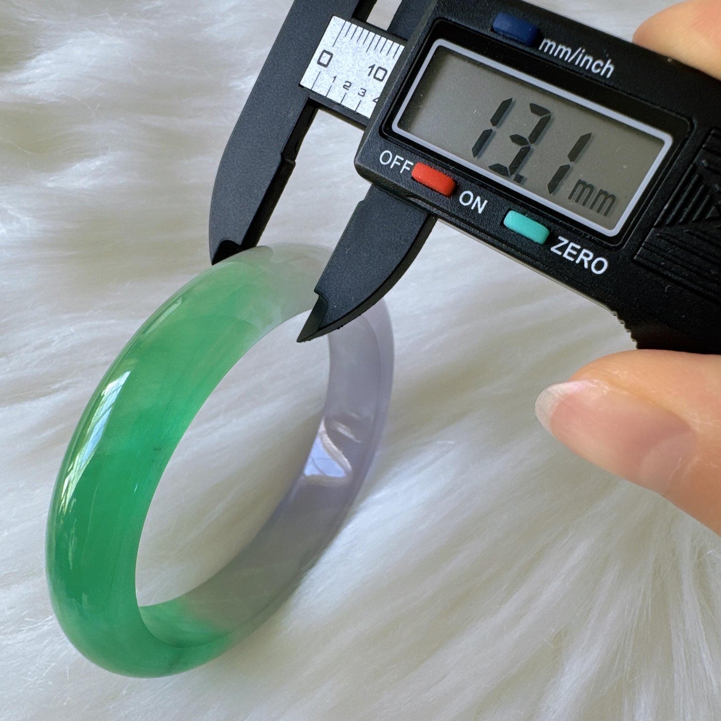 Earthveil - Lavender Green Burma Jade Bangle Bracelet