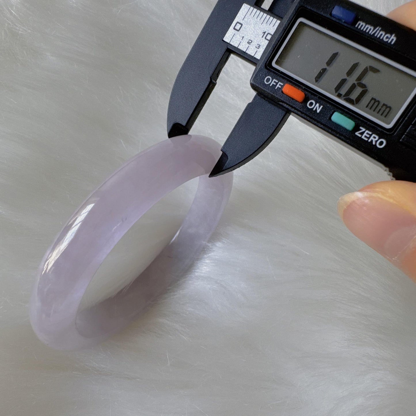 Earthveil - Lavender Light Purple Jade Jadeite Bangle Bracelet