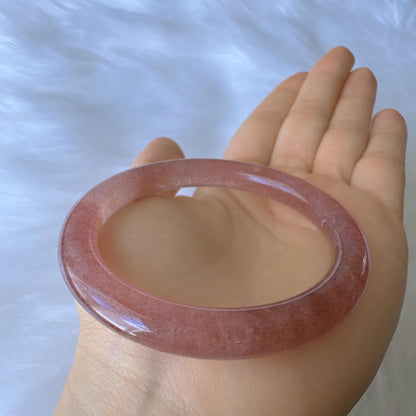 Aurora Berry – Strawberry Quartz Bangle Bracelet
