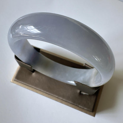 Earthveil - Bluish Purple Wide Burma Jade Jadeite Bangle Bracelet