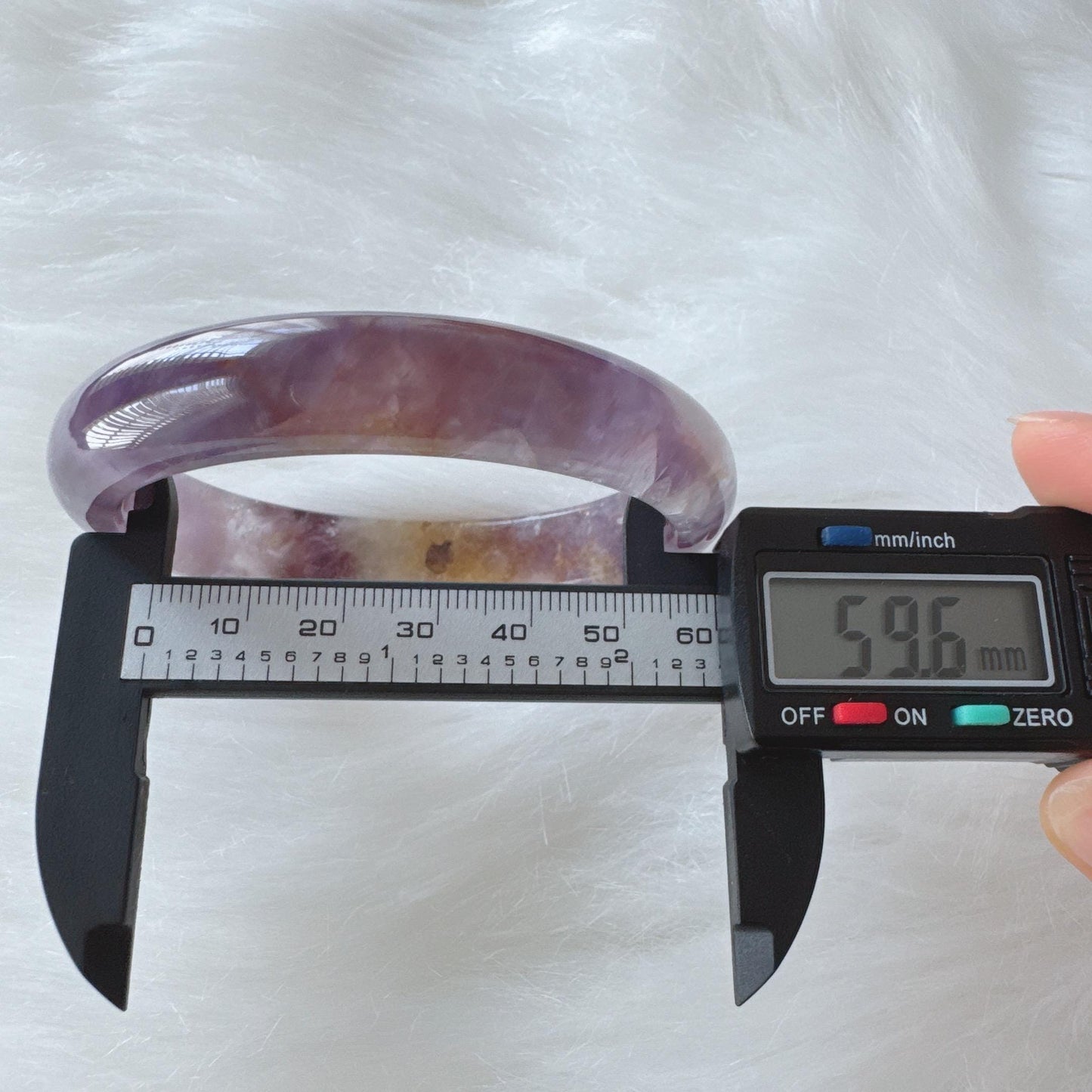 Dreamveil – Purple Crystal Quartz Gemstone Bangle, Amethyst Gemstone Bangle