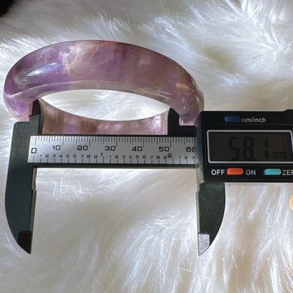 Dreamveil – Natural Amethyst Gemstone Bangle, Purple Crystal Quartz Gemstone Bangle