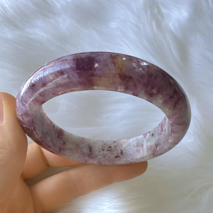 Lilac Dream – Lepidolite Flash Gemstone Bangle Bracelet