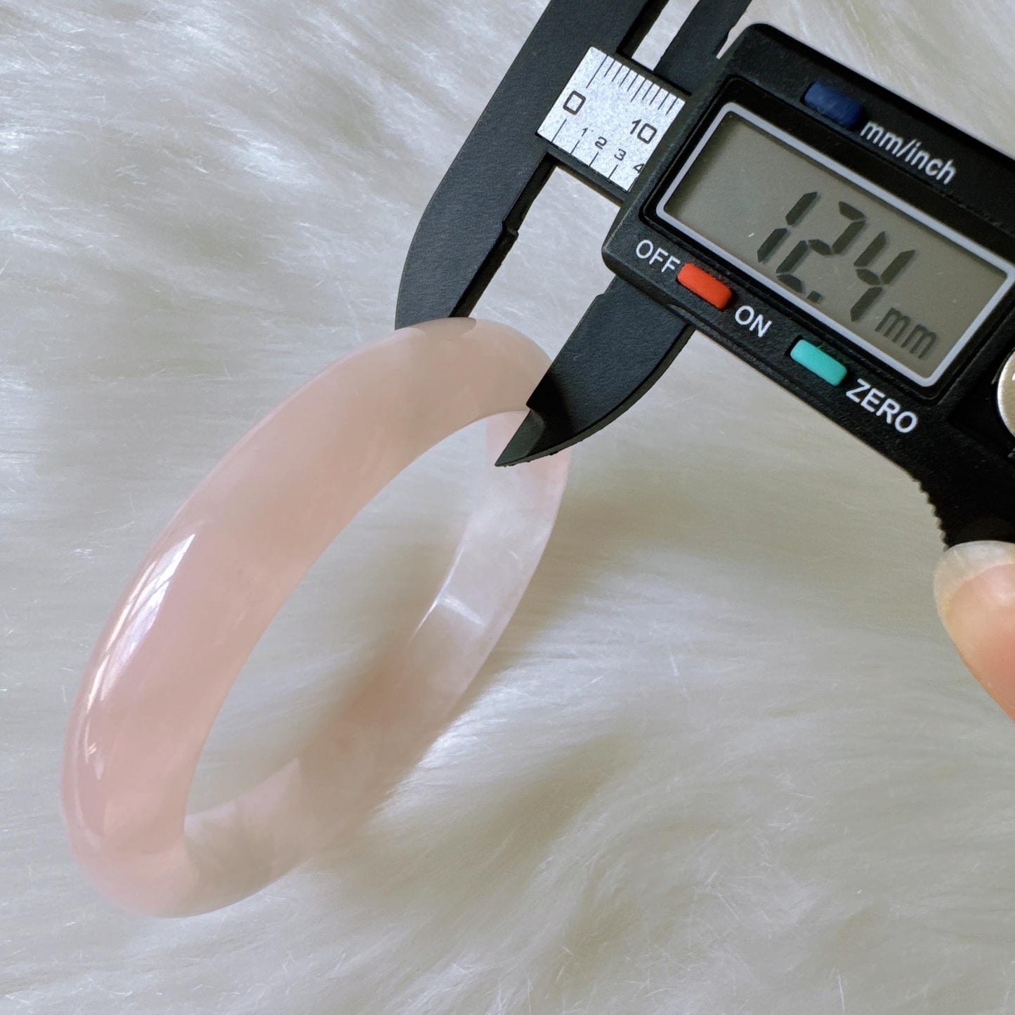 Heartglow - Calm Heart Rose Quartz Bangle, Pink Crystal Quartz Gemstone Bangle