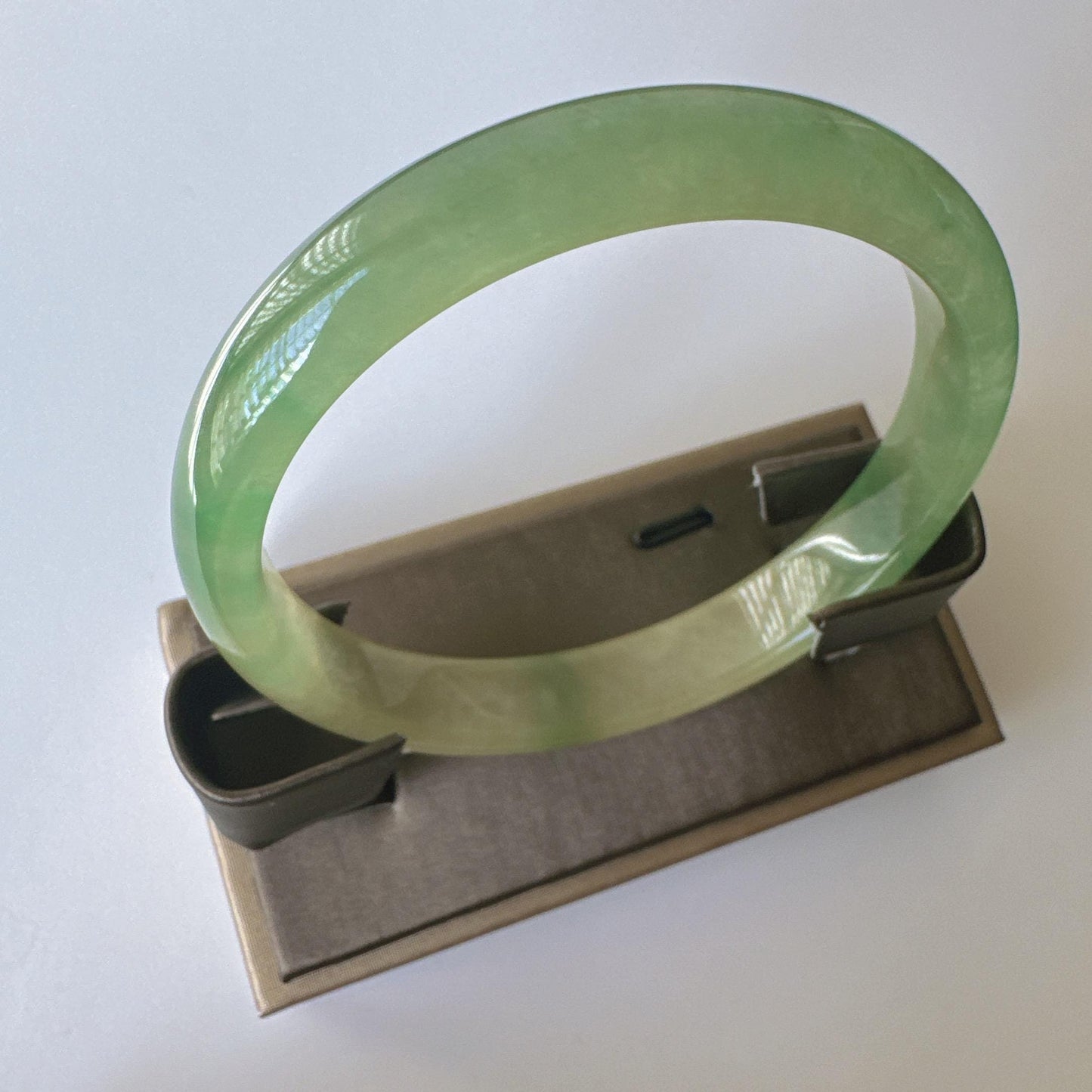 Earthveil - Avocado Green Burma Jade Jadeite Bangle