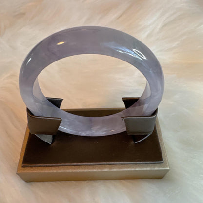 Earthveil - Gray Purple Tinted Jade Bangle Jadeite Bracelet