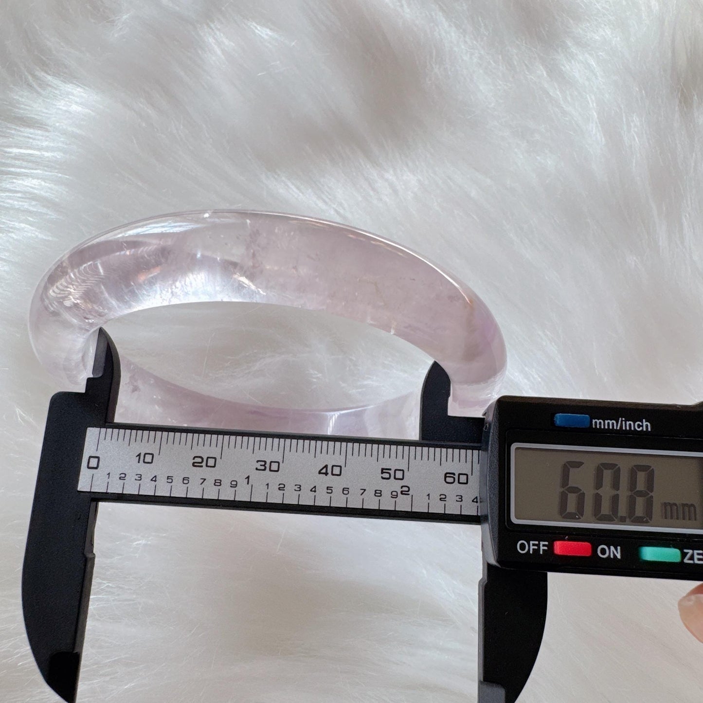 Dreamveil – Calm Spirit Amethyst Bangle Bracelet, Light Purple Amethyst Bracelet, Lavender Quartz Bangle