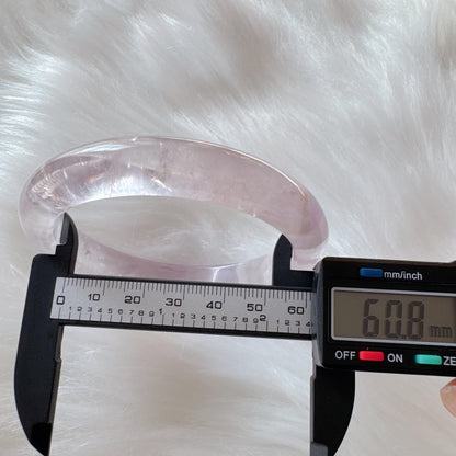 Dreamveil – Calm Spirit Amethyst Bangle Bracelet, Light Purple Amethyst Bracelet, Lavender Quartz Bangle