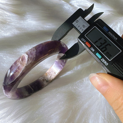 Dreamveil – Radiant Purple Tone Amethyst Gemstone Bangle