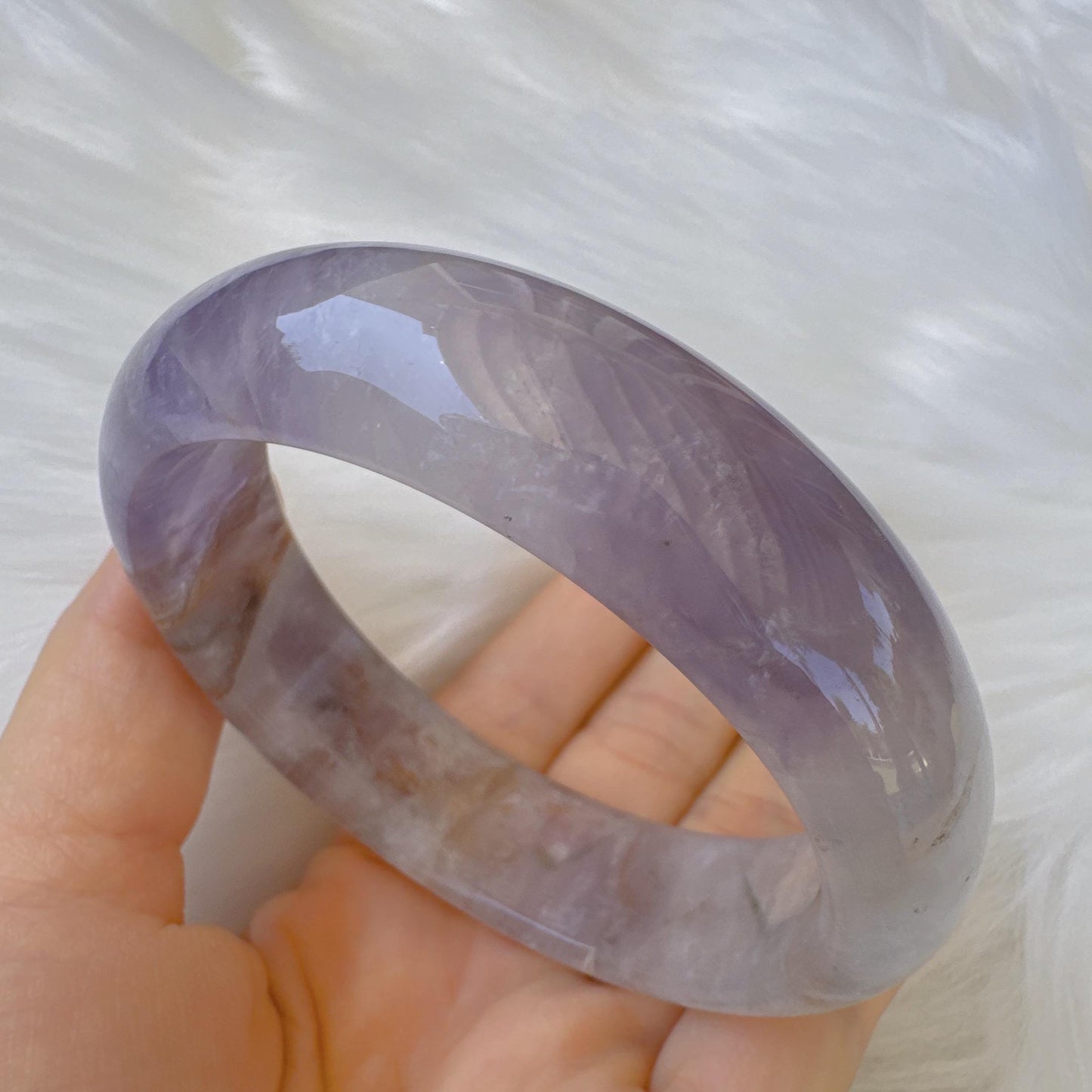 Dreamveil – Pure Amethyst Gemstone Bangle, Purple Crystal Quartz Gemstone Bangle
