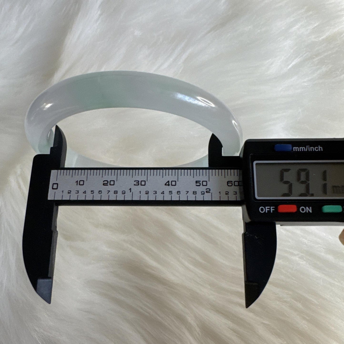 Earthveil - Icy Jade Bangle Bracelet, Burma Jade Bangle Gemstone Bracelet