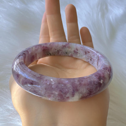 Lilac Dream – Lepidolite Flash Gemstone Bangle Bracelet