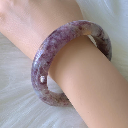 Lilac Dream – Lepidolite Flash Gemstone Bangle Bracelet