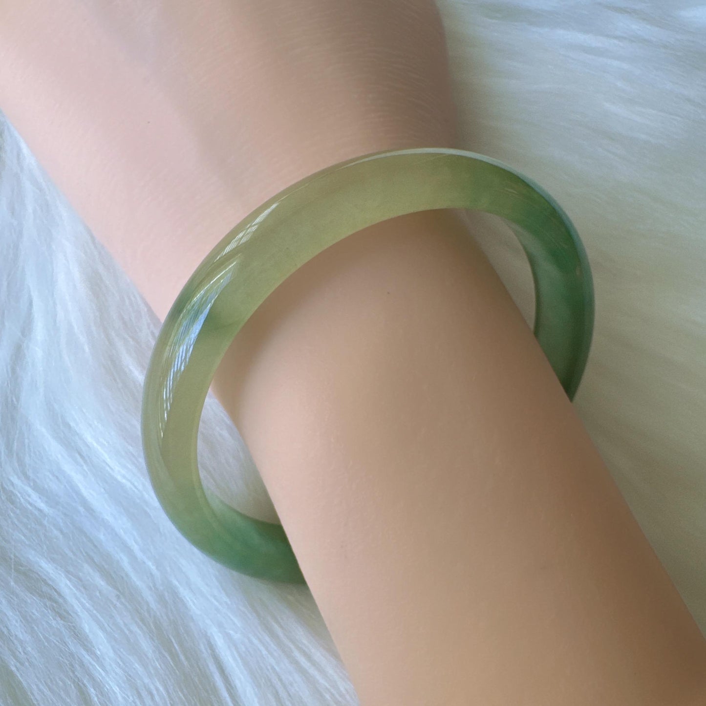 Earthveil - Avocado Green Burma Jade Jadeite Bangle